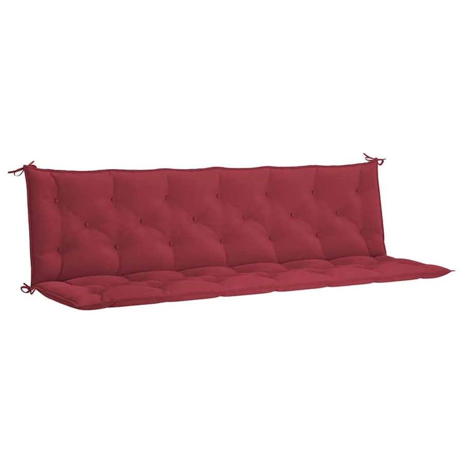 vidaXL Gartenbank-Auflage aus Oxford-Gewebe in Weinrot, wasserabweisend und atmungsaktiv, B/T: 200 x 50 cm und 50 x 7 cm - Bild 2