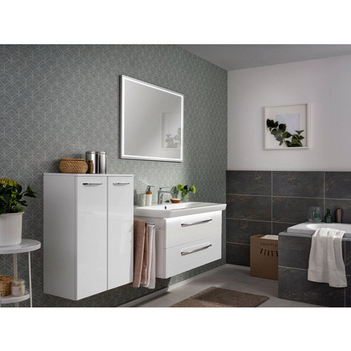 Fackelmann Milano Doppel-Midischrank für das Badezimmer in Weiß mit Soft-Close-Türen, B/T/H: 60,2 x 32,0 x 82,6 cm - Bild 2