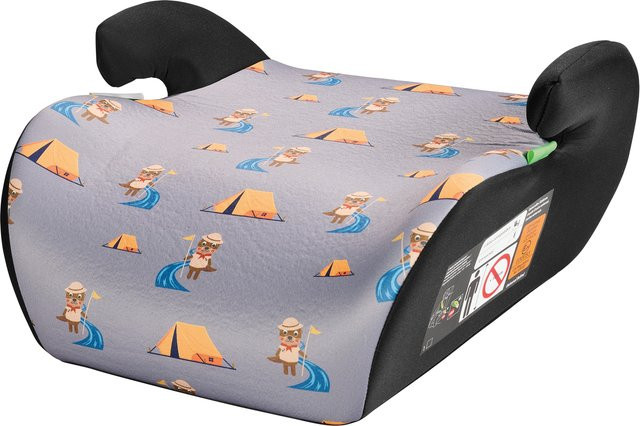 ULTIMATE SPEED Kindersitzerhöhung mit Rückenlehne Otterprint für Körpergröße 125-150 cm in Multicolour, Schwarz und Grau - Bild 1