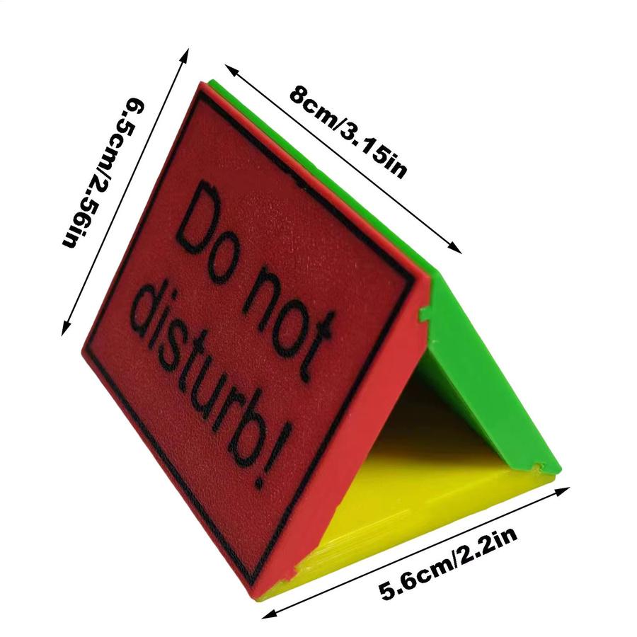 Bitte nicht stören Tischschild als 3-seitiger Schreibtisch-Indikator aus Kunststoff für Konferenzräume, Homeoffice oder Hotels - Bild 3