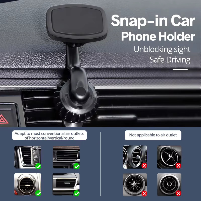 MCGILLON Magnetische Handy-Autohalterung mit 720 Grad Rotation und faltbarer runder Halterung für universelle Smartphones - Bild 6