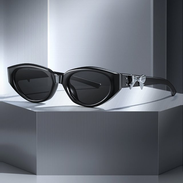 Blanche Michelle Sonnenbrille Cat Eye, Vollrand, Schwarz, Kunststoff, Damen - Bild 1