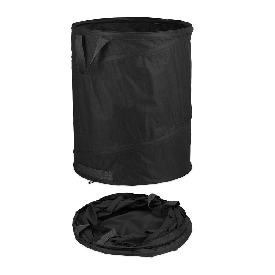 Relaxdays Laubsack 3er Set aus Polyester in Schwarz, selbstaufstellend, B: 47 cm, T: 46 cm - Bild 2
