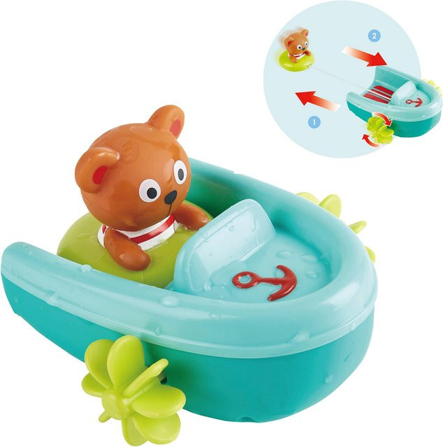 Hape Schlauchboot Badespielzeug, mit Rückziehmotor, ab 1,5 Jahre - Bild 1