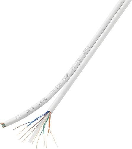 TRU Components Duplex-Netzwerkkabel CAT 6 F/UTP Ethernet LAN Weiß 100 m - Bild 1