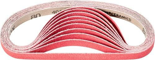 PFERD CO-COOL Keramikkorn Schleifband für Edelstahl, Körnung 80, B: 13 mm, L: 457 mm, 100 Stück - Bild 1