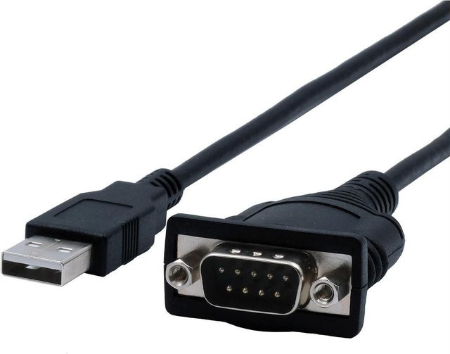 EXSYS USB zu RS-232 Seriell Adapter mit FTDI Chip-Set, Schwarz, Kabellänge: 1,8 m (EX-13001) - Bild 1