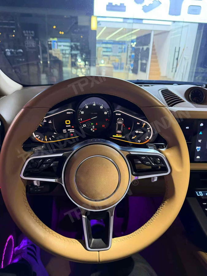 Aotsr Android 13 Infotainment-System für Porsche Cayenne 2011-2017 mit Dual 12,3 Zoll 4K HD Bildschirmen, Tachometer und Flugzeug-Schalthebel - Bild 4