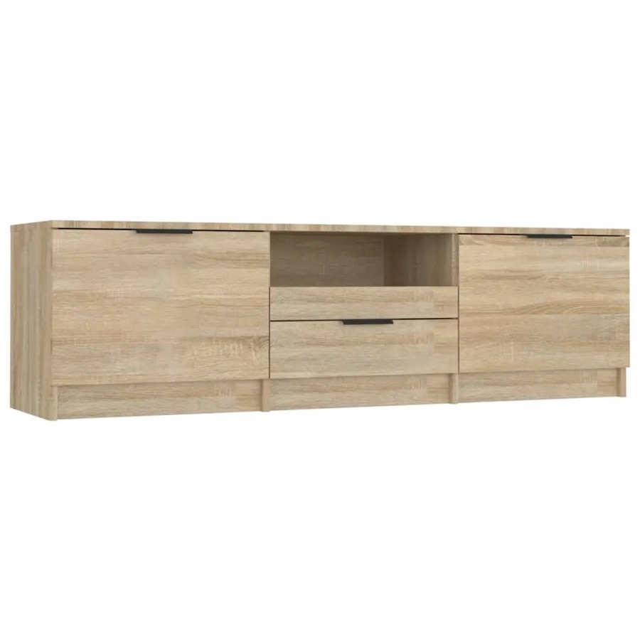 vidaXL TV-Schrank modern in Sonoma-Eiche, B/T/H: 140 x 35 x 40 cm - Bild 2