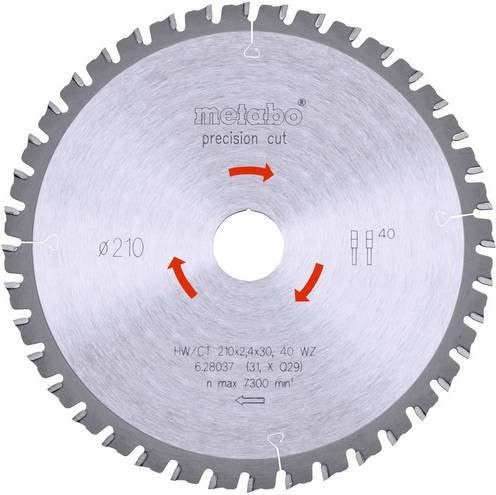 Metabo Kreissägeblatt Precision Cut Wood Professional für Holz, Durchmesser: 210 mm, Farbe: Silber - Bild 1