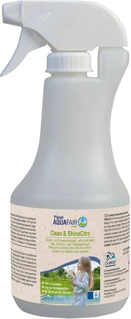 Planet Aquafair Clean & Shine Citro Desinfektionsreiniger mit aktivem Sauerstoff, 500 ml - Bild 1