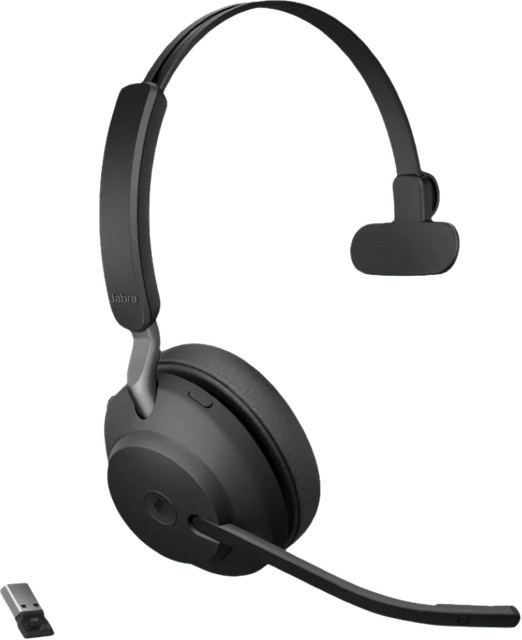 Jabra Evolve2 65 Mono On-Ear Bluetooth Headset Schwarz mit Link380a USB-A - Bild 2