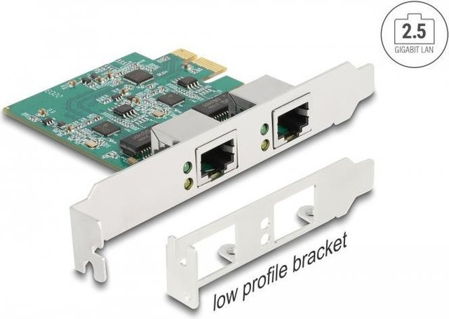 Delock PCIe Netzwerkadapter 2,5 Gigabit Ethernet Low-Profile Silber 88101 - Bild 1
