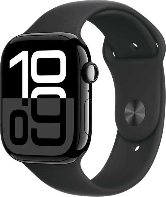 Apple Smartwatch Series 10, 46 mm, Aluminium, Schwarz, Silikon, Unisex - Bild 1