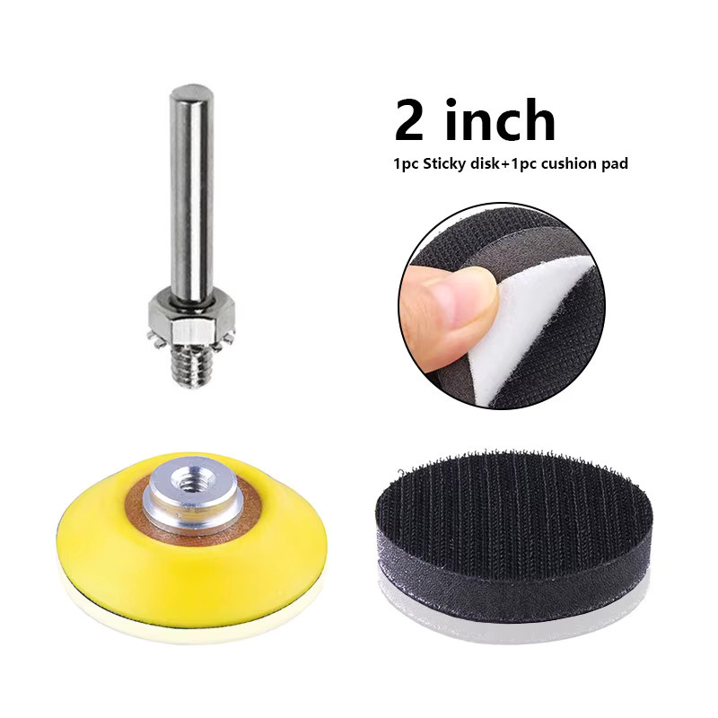 XCAN Schleifpads Kit mit Stützplatte für Bohrschleifer und Drehwerkzeuge, 203 Stück, 50 mm Durchmesser, Körnung 80–3000 - Bild 3