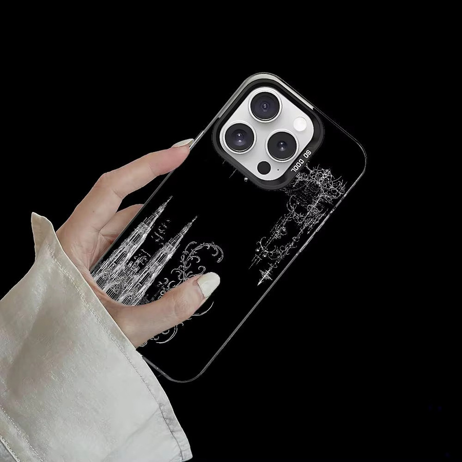 Cyber Sigil Cross Handyhülle für iPhone 11 bis 17 Pro Max, stoßfeste Abdeckung in Silber und Schwarz - Bild 2