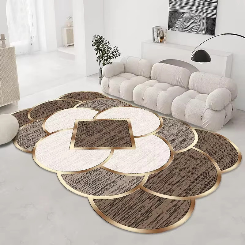 VIKAMA Moderner Schleifenflor-Teppich, waschbar und schmutzabweisend für Wohnzimmer, Schlafzimmer oder Büro - Bild 1