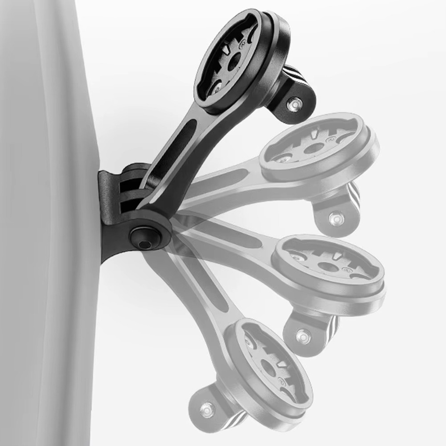 SPORTARC Fahrradcomputerhalterung aus Aluminiumlegierung in Schwarz für Garmin und Wahoo mit integrierter Lenker-GPS- und Licht-Kombihalterung - Bild 3
