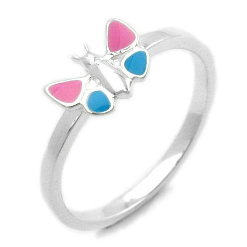 SIGO Ring Kinder, Schmetterling, 925 Silber, Größe 42 - Bild 1