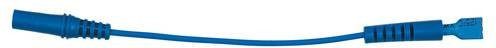 KS Tools Verbindungskabel Buchse 4mm auf Prüfadapterbuchse 6mm flach, Blau - Bild 1