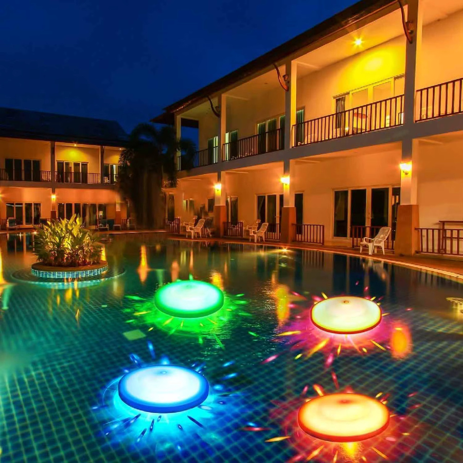 2er Set Ouelico Schwimmende Schwimmbadbeleuchtung mit 7 dynamischen Farbwechseln in Multicolor - Bild 6