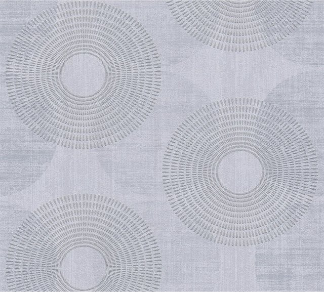 A.S. Création Vliestapete Attractive Kreise in Grau mit leichter Struktur und FSC-Zertifizierung - Bild 1