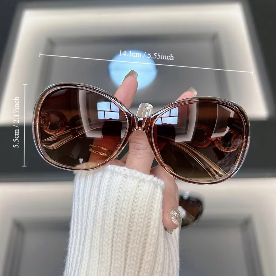 ZBHWISH Sonnenbrille, quadratisch, Vollrand, Kunststoff, braun, Unisex - Bild 2
