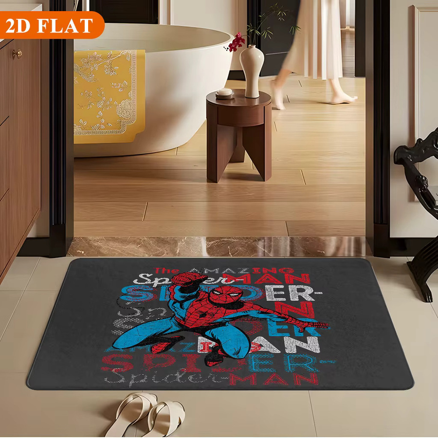 Rutschfeste Spiderman Badematte von BEAST KINGDOM aus Polyester, Rechteckige Motivmatte in Multicolour, B/T: 60 x 40 cm - Bild 6