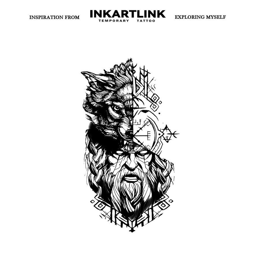 INKARTLINK Semi-permanenter Tattoo-Aufkleber für Herren, wasserfest - Bild 3