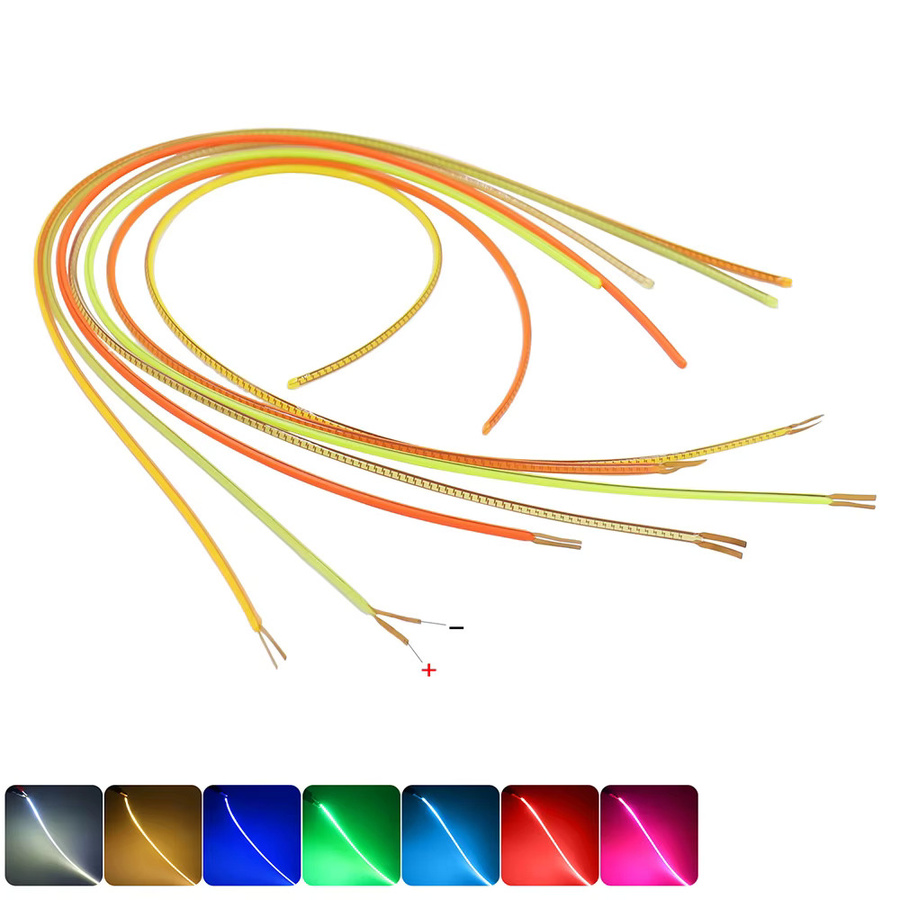 HAGAHA COB LED Flexible Filament Lichtstreifen für Retro Edison Glühbirnen, Multicolour, DC 3V, Transparent - Bild 1