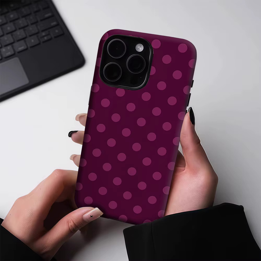 Apple iPhone 17 16 15 14 13 Pro Max Plus Polka Dots Magnetische Handyhülle mit robuster Einzel- und Doppelschicht-Schutzfunktion - Bild 4