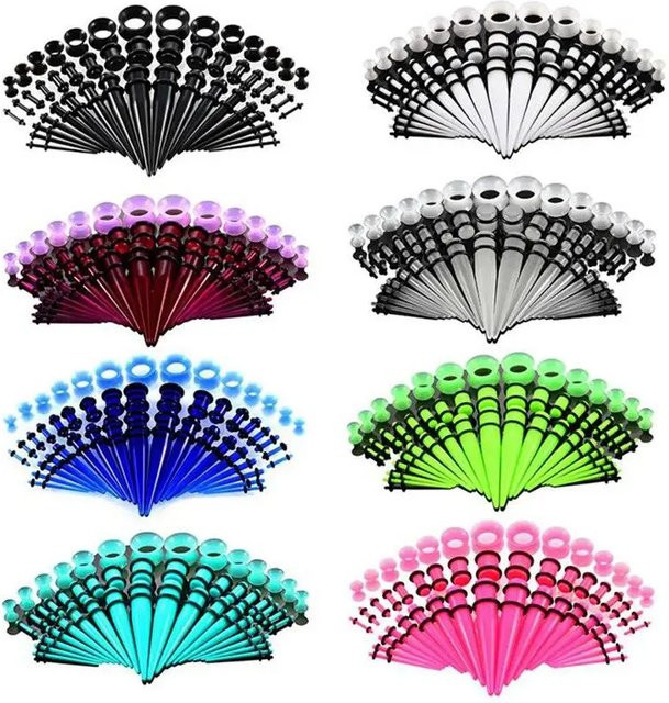 Ohr Piercing Ohr Stretching Kit, Acryl, Bunt, Unisex - Bild 1