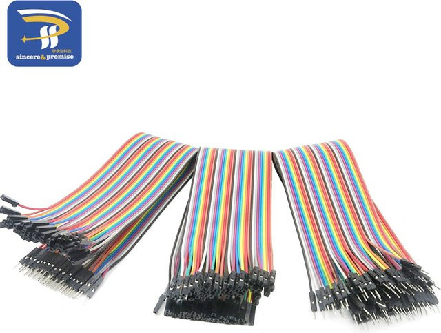 Dupont-Linie DIY-Kit mit 120 Stück Überbrückungskabel in Multicolor: Männlich-zu-Männlich, Männlich-zu-Weiblich und Weiblich-zu-Weiblich mit 30 cm Länge - Bild 1