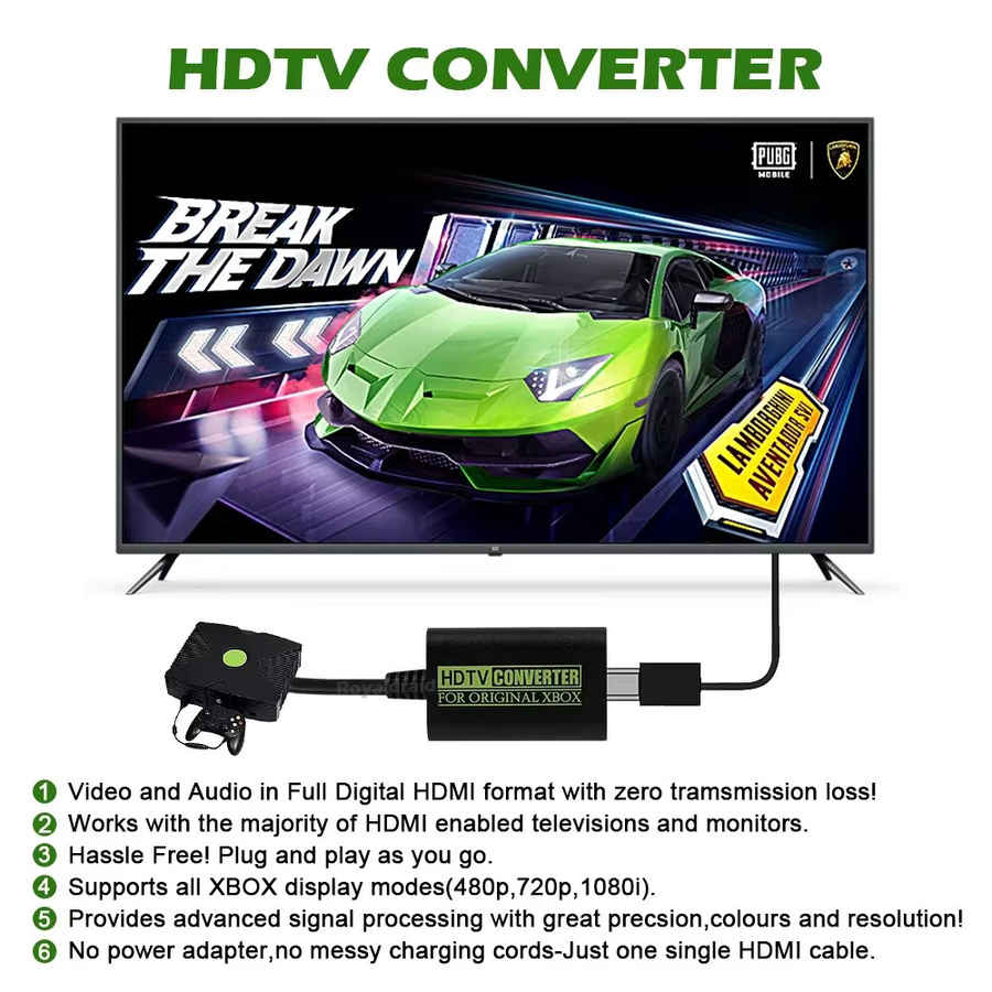 Hayoumon Xbox zu HDMI Konverter Digitaler Video-Audio-Adapter für HDTV und Projektor in Schwarz, Full HD Unterstützung - Bild 5