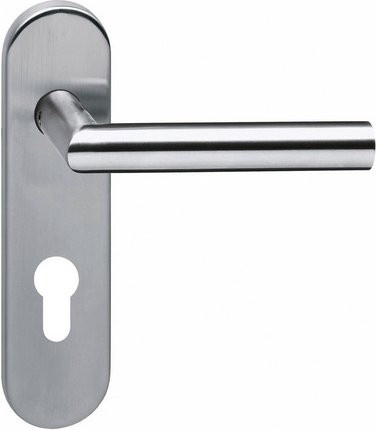 Intersteel Türdrücker aus Edelstahl in Silber, Winkel 90 Grad, PZ 72 mm, B: 17,0 cm, H: 4,3 cm, T: 0,8 cm - Bild 1