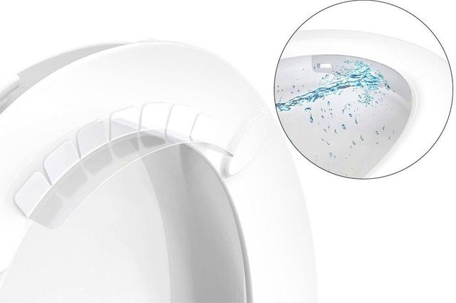 HChetai Spritzschutz für die Toilette aus Kunststoff, Transparent, mit Klebebefestigung - Bild 1