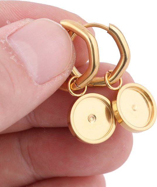 onwear Leverback Ohrring Verschluss, Edelstahl vergoldet, 10 mm - Bild 1