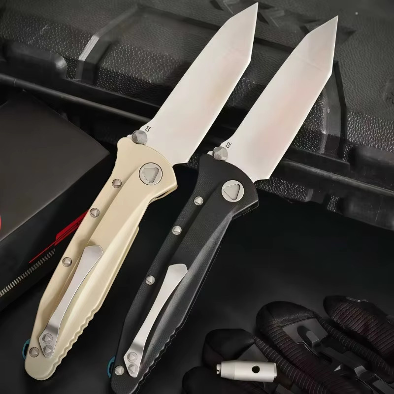 Tragbares D2-Klingen-Klappmesser für Outdoor, Camping und EDC in Schwarz oder Beige aus gehärtetem Stahl - Bild 3