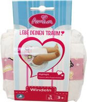 VEDES Puppenwindeln aus Polyester, 5 Stück für Puppen von 30 bis 42 cm, Puppenzubehör - Bild 1
