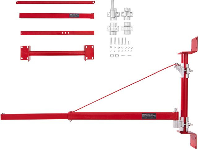 SucceBuy Elektrischer Hebearm mit Stahlrahmen und 180 Grad Schwenkfunktion in Rot für Werkstatt und Garage - Bild 1