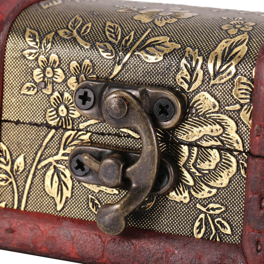 Shoemst Holzaufbewahrungsbox im Vintage-Stil in Braun zur Dekoration von Schmuck oder Süßigkeiten - Bild 4