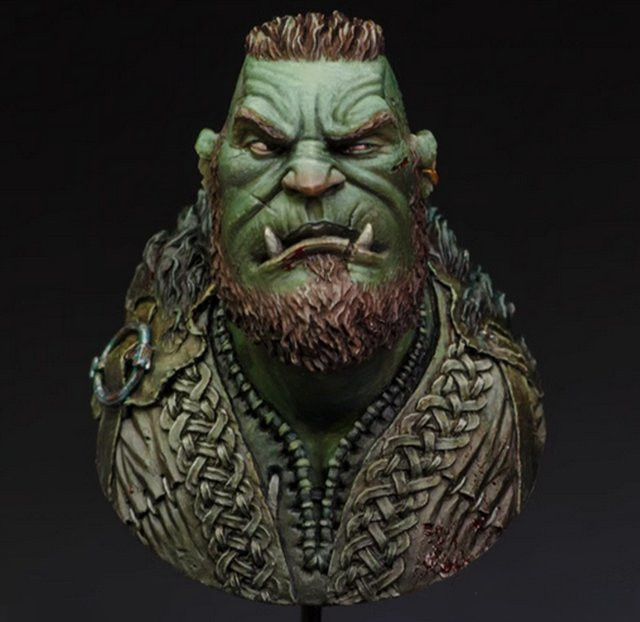 Norwegische Ork-Helden, Fantasy, Resin-Modellfigur, Büste, unmontierter und unbemalter Bausatz - Bild 1