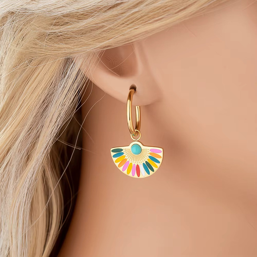 JeeMango Creolen, Edelstahl, Gold, Damen - Bild 2