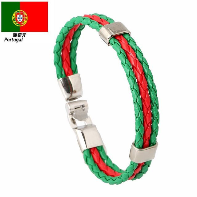 KTJ Lederarmband, geflochten, red, Damen - Bild 1