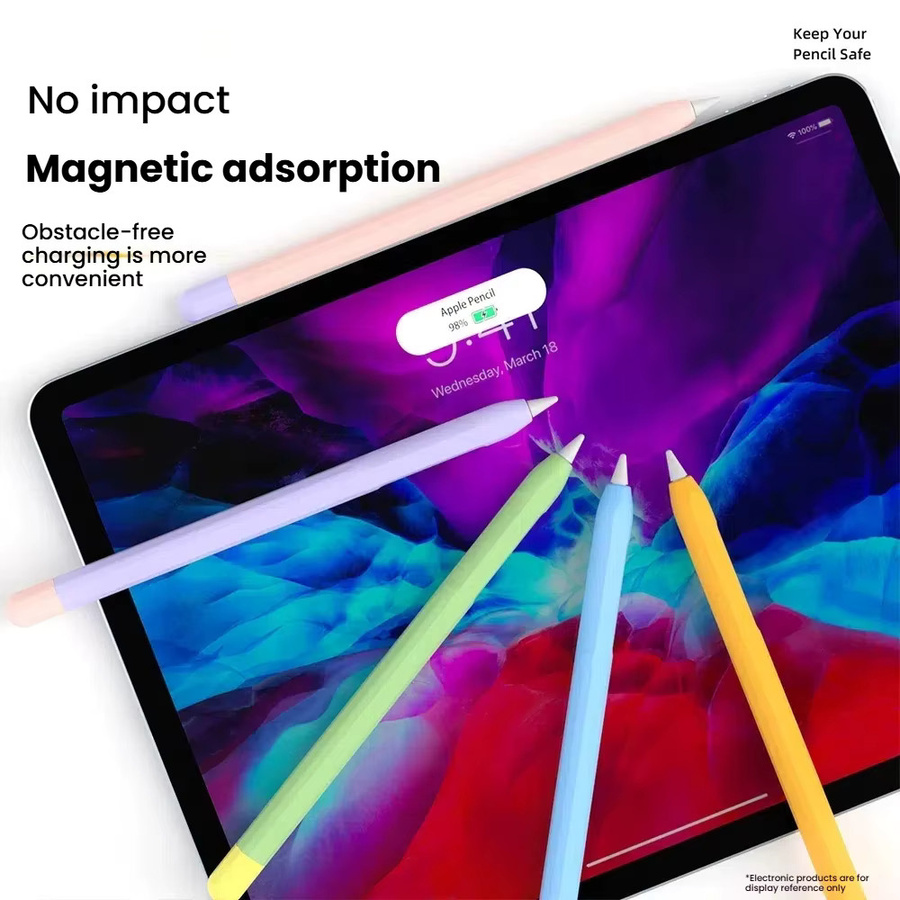 Schutzhülle für Apple Pencil 1 inklusive 2 Stiftkappen und 8 Silikon-Spitzenabdeckungen - Bild 2
