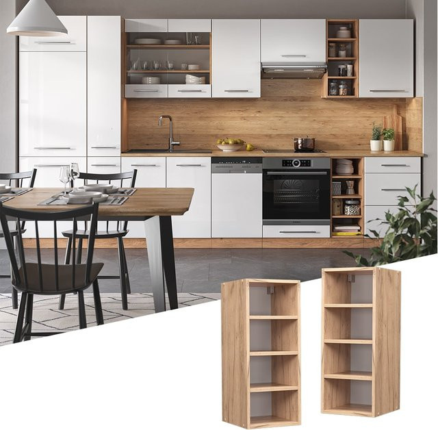 Vicco Küchenhängeschrank Fame-Line Eiche modern mit Einlegeboden - Bild 1