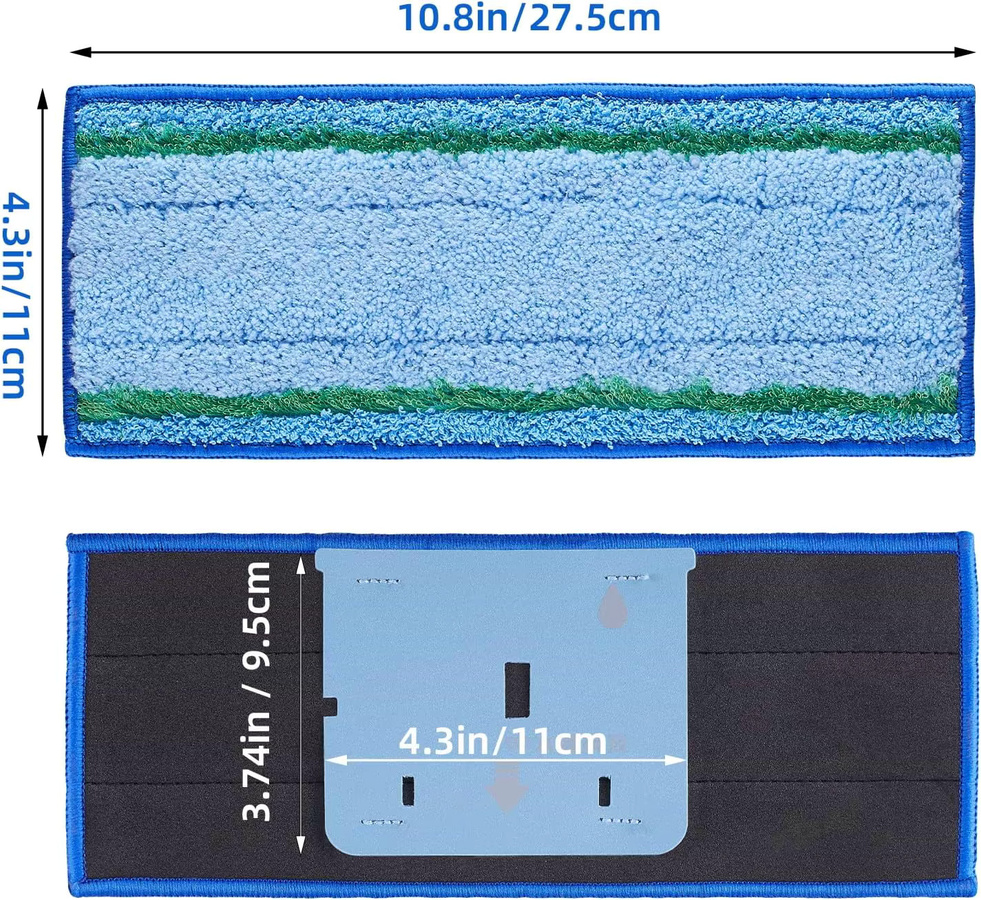 iRobot Braava Jet M6 Ultimate Robot Mop Ersatz-Wischpad aus Mikrofaser, waschbar, Farbe: Blau - Bild 2