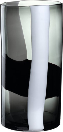 Vase Leonardo Banda Nera aus Glas in Schwarz, B/T/H: 23,0 x 23,0 x 40,5 cm