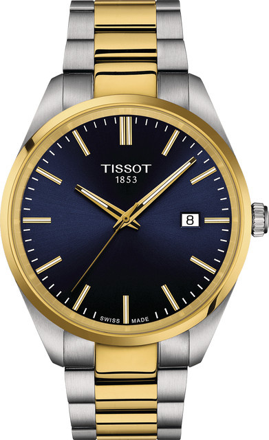 Tissot Armbanduhr, Quarz, Edelstahl, Blau, 40 mm, Herren - Bild 1