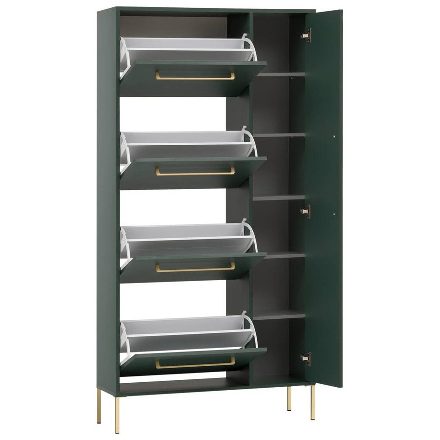 Schuhschrank Kent von SCHILDMEYER in Grün, B/T/H: 88,4 x 30,0 x 174,2 cm - Bild 5